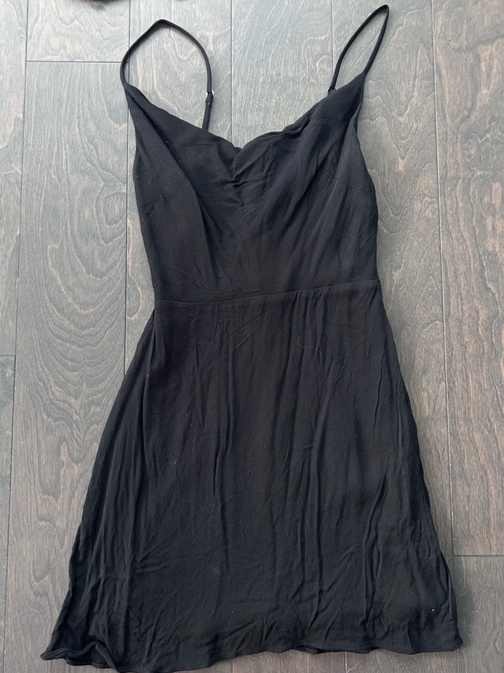 Black Mini Dress Sun-Deh Cowl Neck